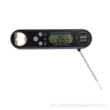 Digital Folding Instant Read Küchenfleisch-Thermometer mit automatisch drehbarem Display und Flaschenöffner